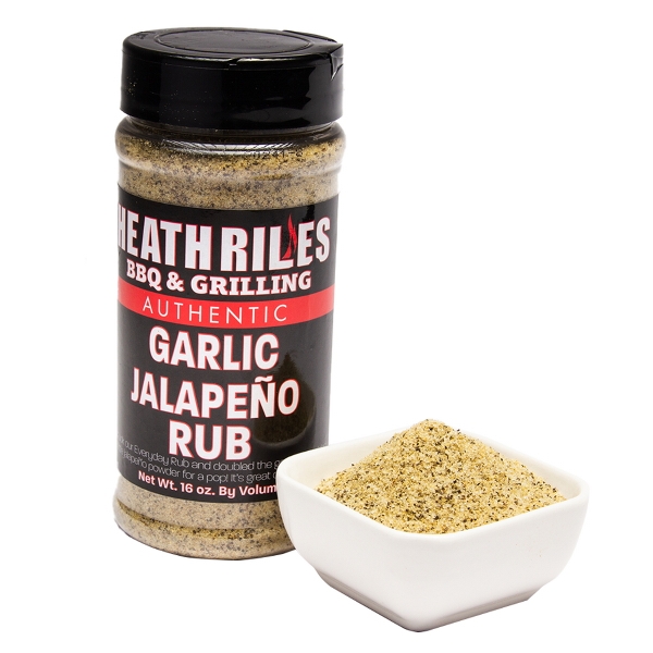 Heath Riles Garlic Jalapeno Rub 16 oz